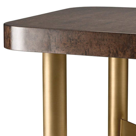 Eichholtz Oracle Side Table, Maple, Brushed Brass, 19.69"H (117411 YV0J041URA)