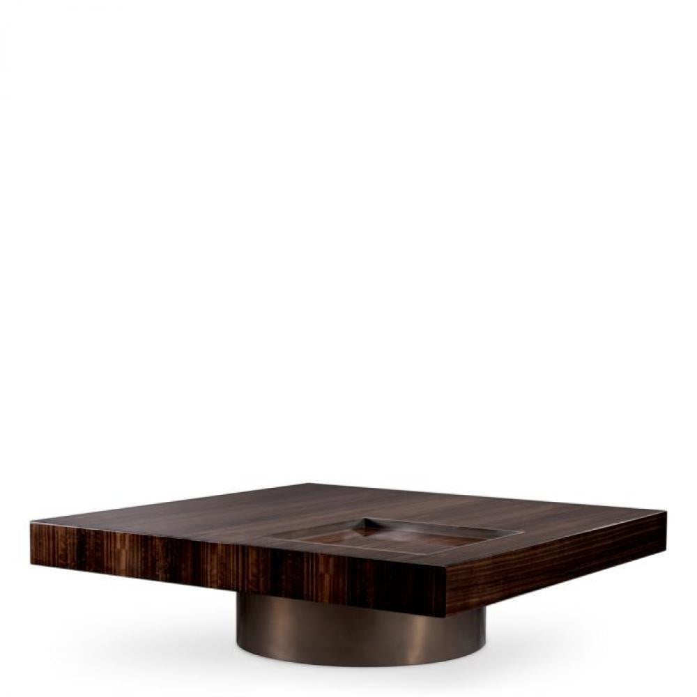 Eichholtz Otus Coffee Table, Square, Eucalyptus, Bronze, 43.31"W (117406 ), Eichholtz 117406 YV0J03YVZD