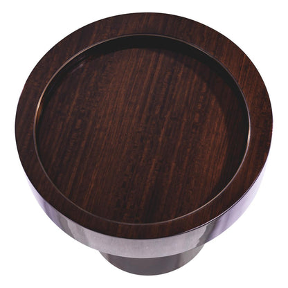 Eichholtz Otus Side Table, Round, Eucalyptus, Bronze, 19.88"H (117403 YV0J041URC)