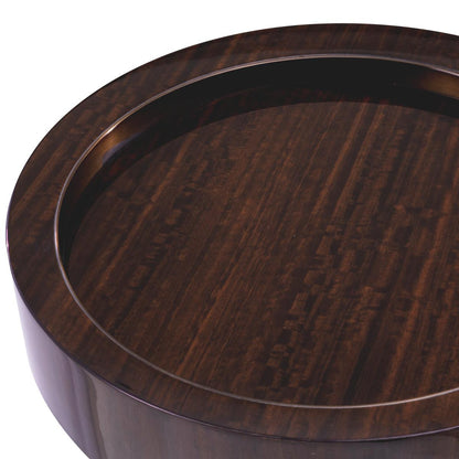 Eichholtz Otus Side Table, Round, Eucalyptus, Bronze, 19.88"H (117403 YV0J041URC)