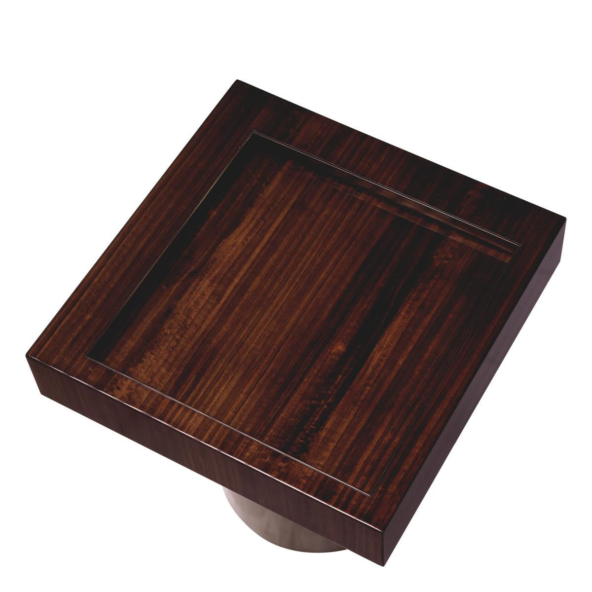 Eichholtz Otus Side Table, Square, Eucalyptus, Bronze, 19.88"H (117407 YV0J041URE)
