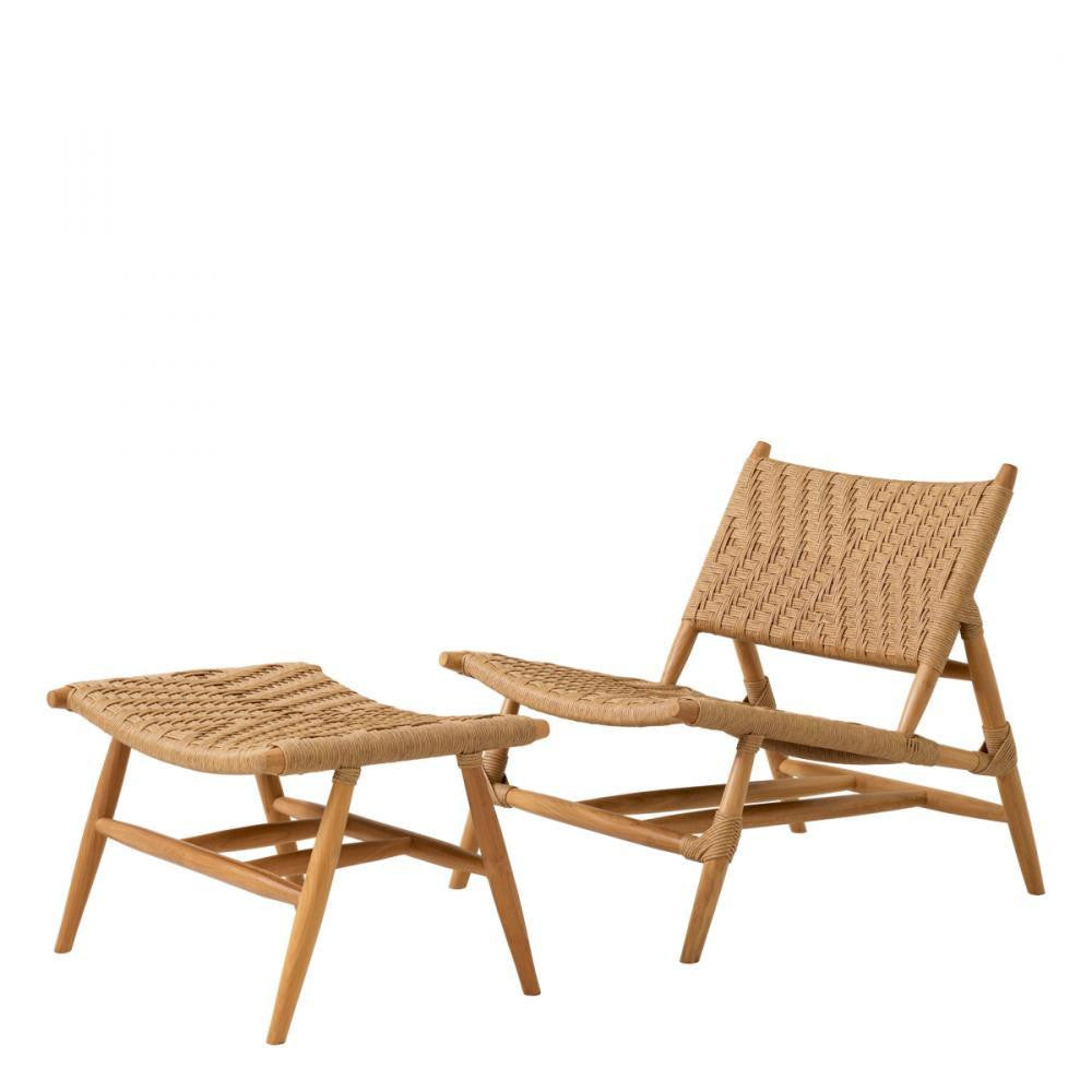Eichholtz Outdoor Chair and Foot Stool Laroc, Eichholtz 117381 YV0J044UF5