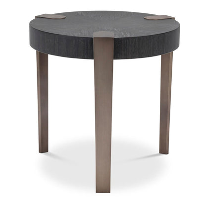 Eichholtz Oxnard Side Table, Charcoal Gray, Bronze, 21.85"H (114531 YV0J041URG)