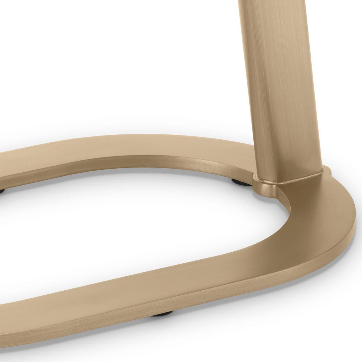 Eichholtz Oyo Side Table, Brushed Brass, White, 19.69"H (117490 YV0J041URK)