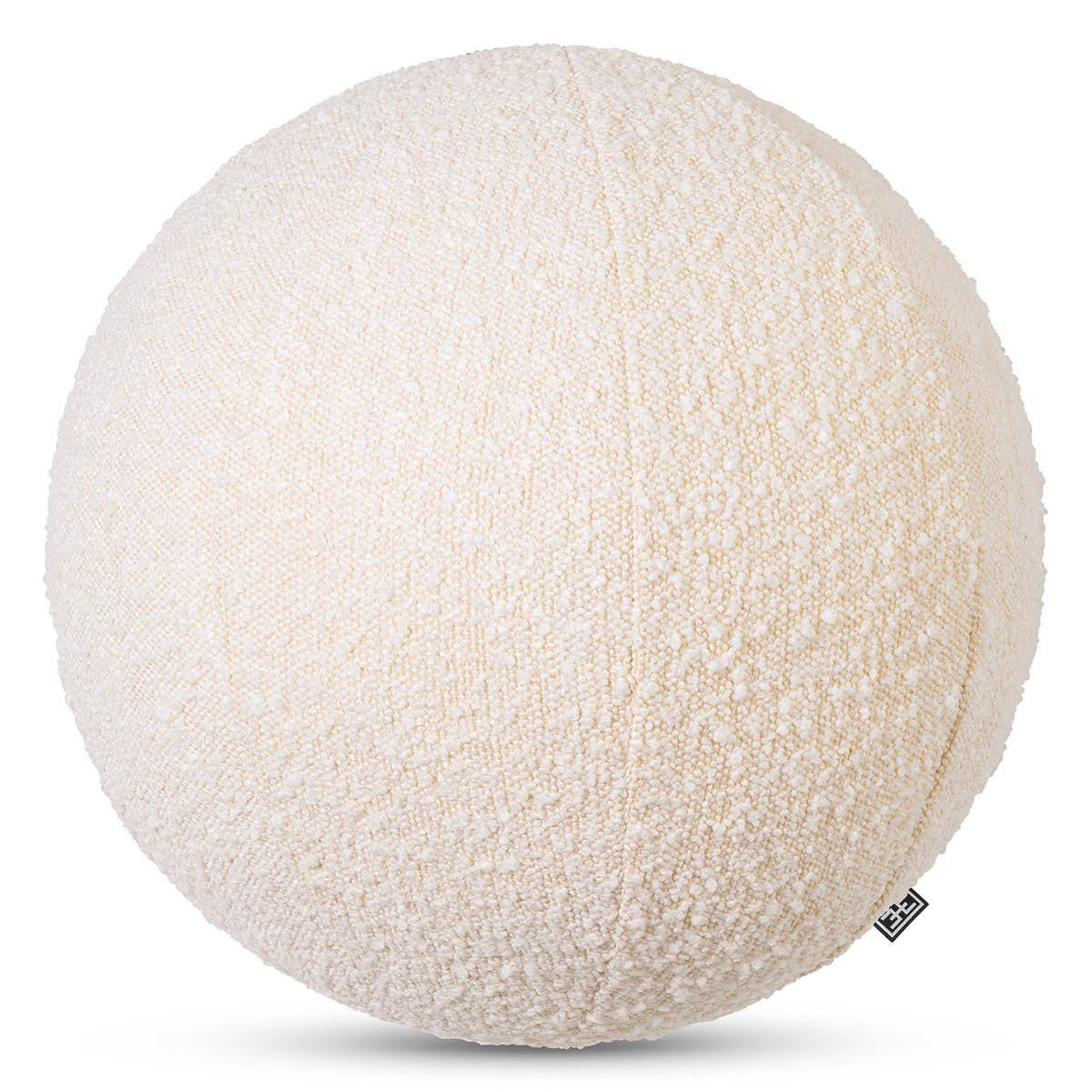 Eichholtz Palla Pillow, Ball-Shape, Large, Boucle Cream Fabric, 14.57"W (114874 YV0J03YWZ4)