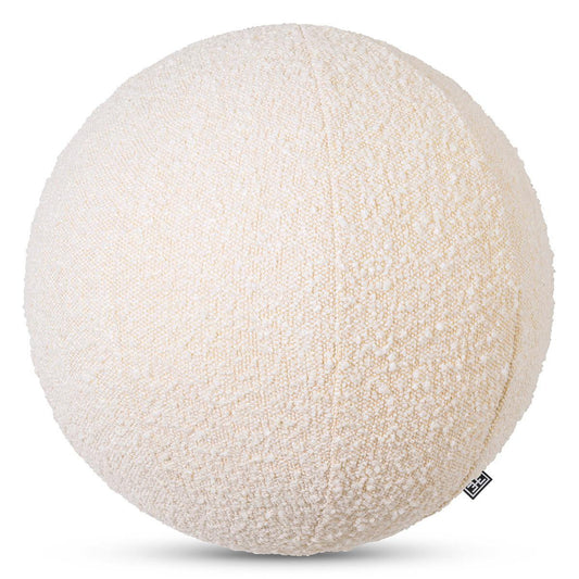 Eichholtz Palla Pillow, Ball-Shape, Large, Boucle Cream Fabric, 14.57"W (114874 YV0J03YWZ4)
