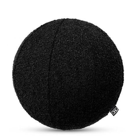 Eichholtz Palla Pillow, Ball-Shape, Small, Black Boucle Fabric, 11.81"W (115599 YV0J03YWZ9)