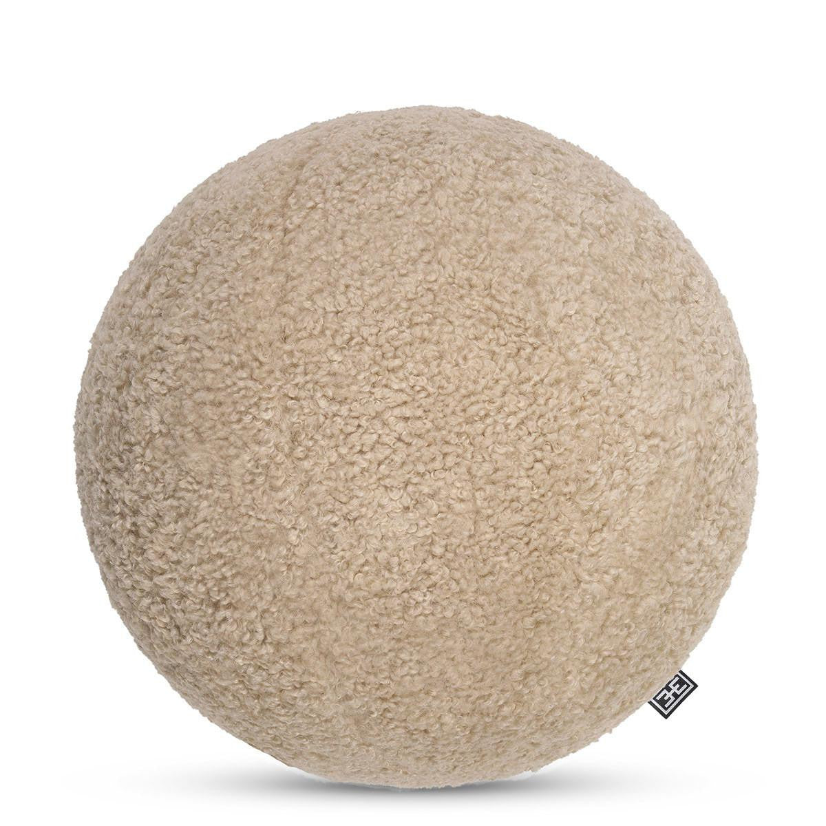 Eichholtz Palla Pillow, Ball-Shape, Small, Canberra Sand Fabric, 11.81"W (114869 YV0J03YWZE)