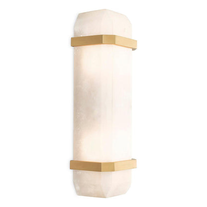 Eichholtz Pandora 2 Light Wall Sconce Antique Brass, Alabaster