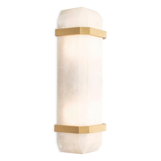 Eichholtz Pandora 2 Light Wall Sconce Antique Brass, Alabaster