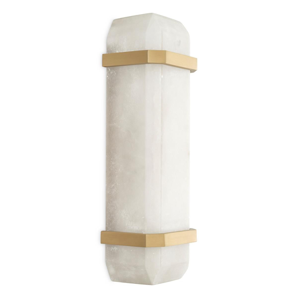 Eichholtz Pandora Wall Sconce, 2-Light, Antique Brass, Alabaster, 5.12"W (115502UL YV0J041YNP)