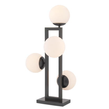 Eichholtz Pascal Table Lamp, 4-Light, Bronze, White Glass, 25.79"H (114613UL ), Eichholtz 114613UL YV0J041WNH