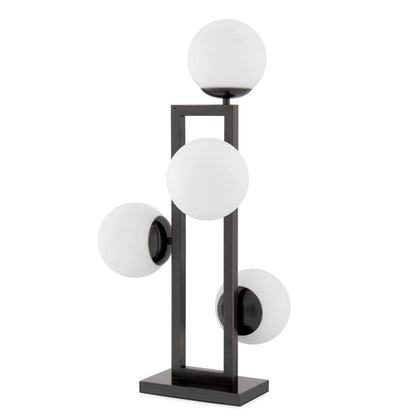 Eichholtz Pascal Table Lamp, 4-Light, Bronze, White Glass, 25.79"H (114613UL ), Eichholtz 114613UL YV0J041WNH