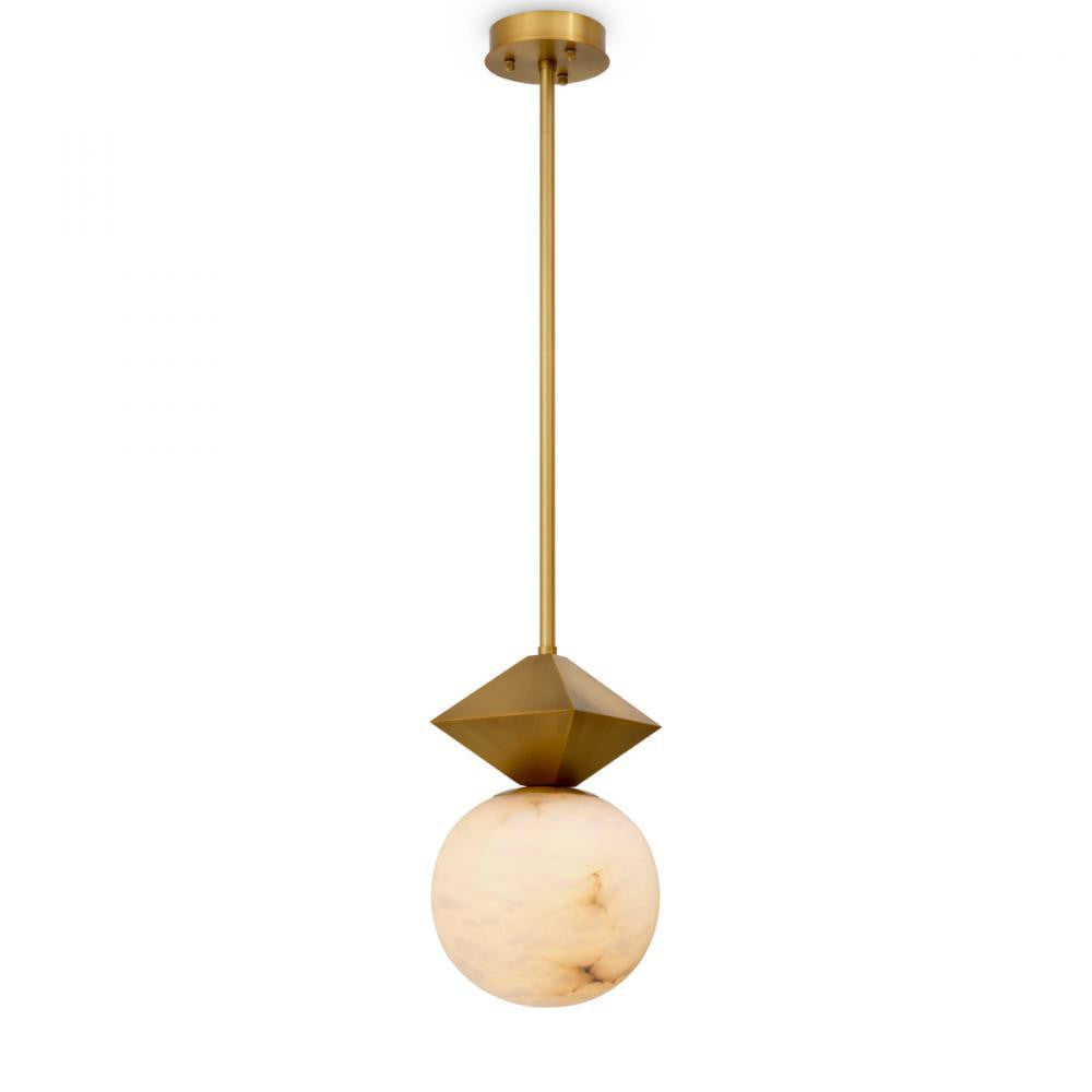 Eichholtz Pendant Elko Antique Brass, Alabaster