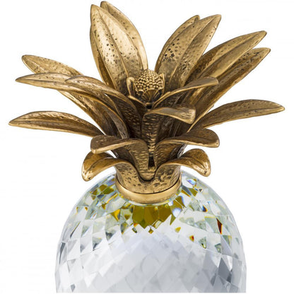 Eichholtz Pineapple Sculpture, Crystal glass, Brass, 6.1"W (110806 YV0J041QV0)
