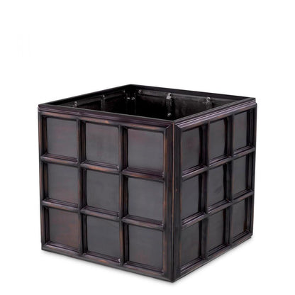Eichholtz Grid S Planter - Antique Bronze
