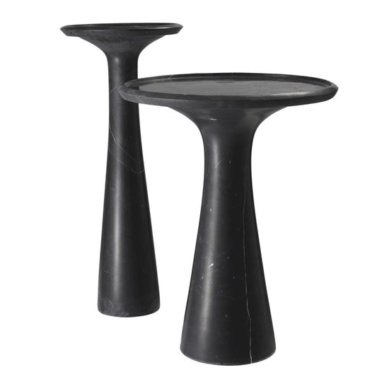 Eichholtz Pompano Side Table, Large, Black Marble, 28.15"H (114329 YV0J041URX)