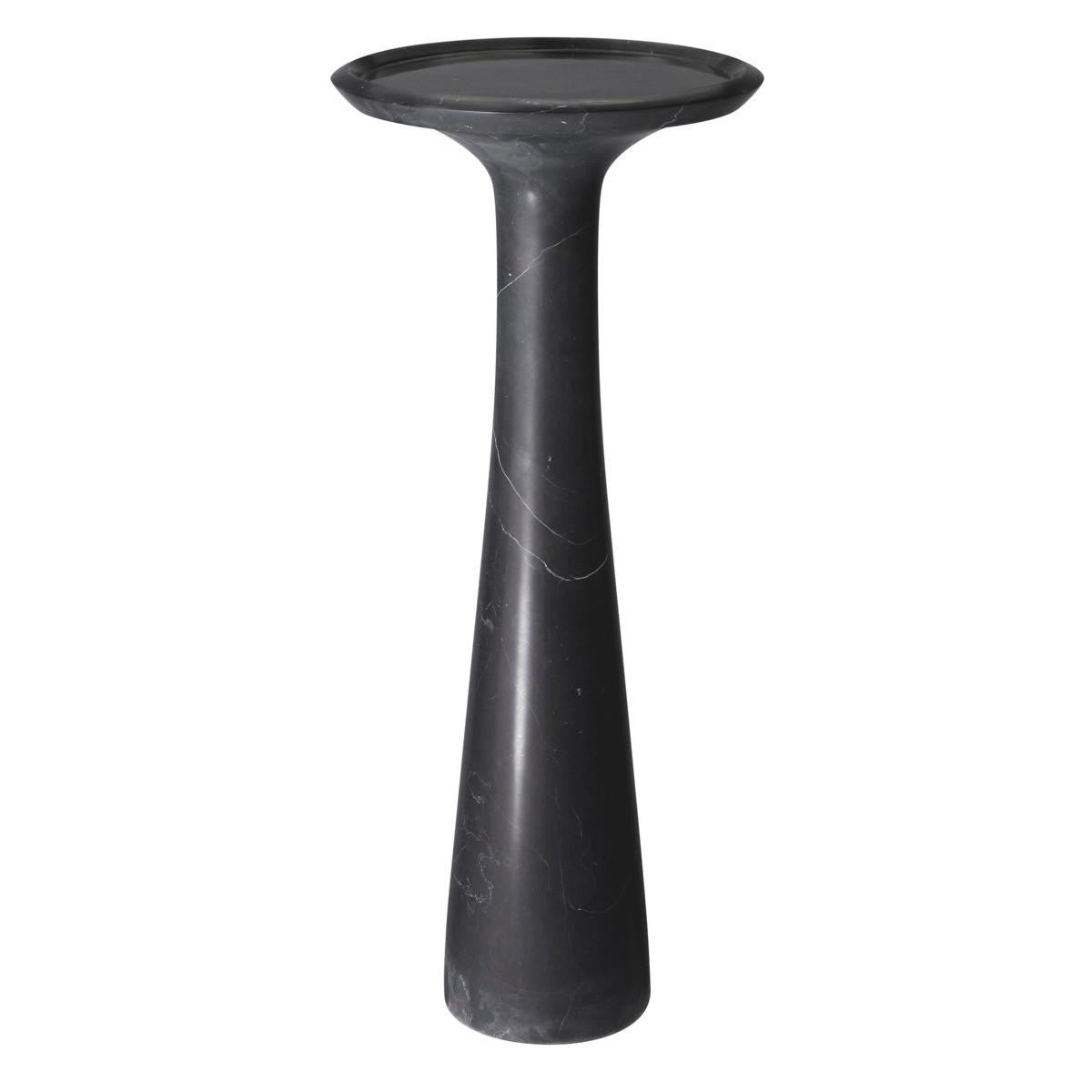 Eichholtz Pompano Side Table, Large, Black Marble, 28.15"H (114329 YV0J041URX)