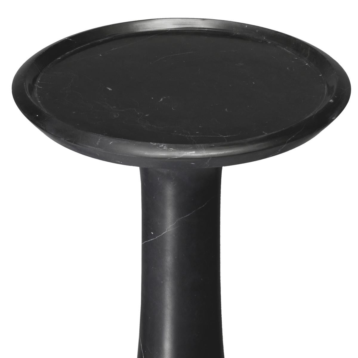 Eichholtz Pompano Side Table, Large, Black Marble, 28.15"H (114329 YV0J041URX)