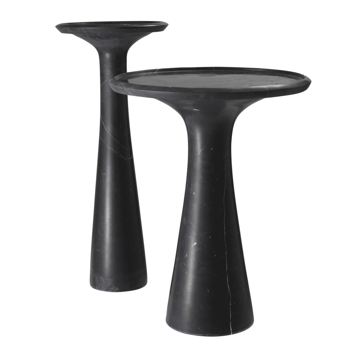 Eichholtz Pompano Side Table, Small, Black Marble, 23.62"H (114330 YV0J041URZ)