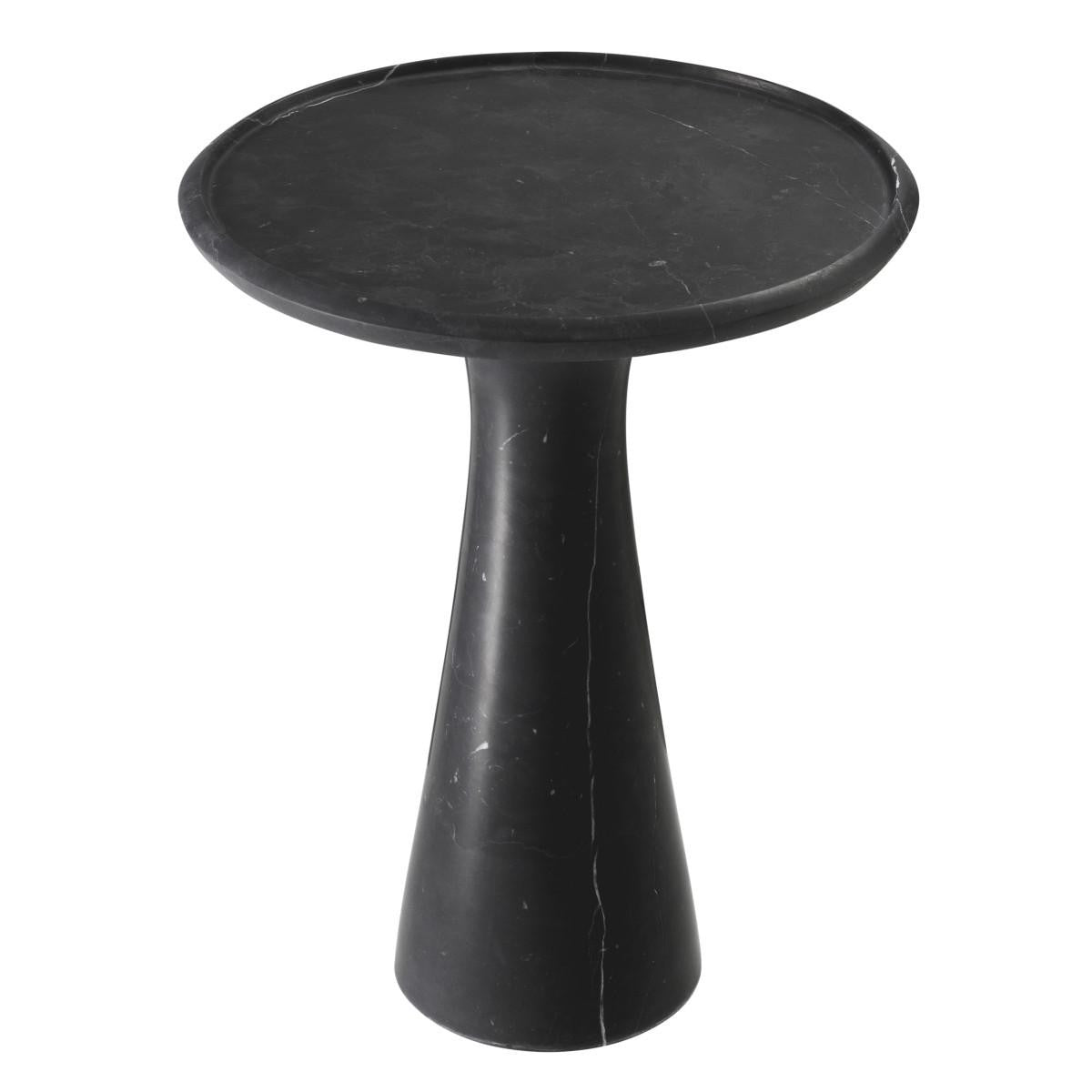 Eichholtz Pompano Side Table, Small, Black Marble, 23.62"H (114330 YV0J041URZ)