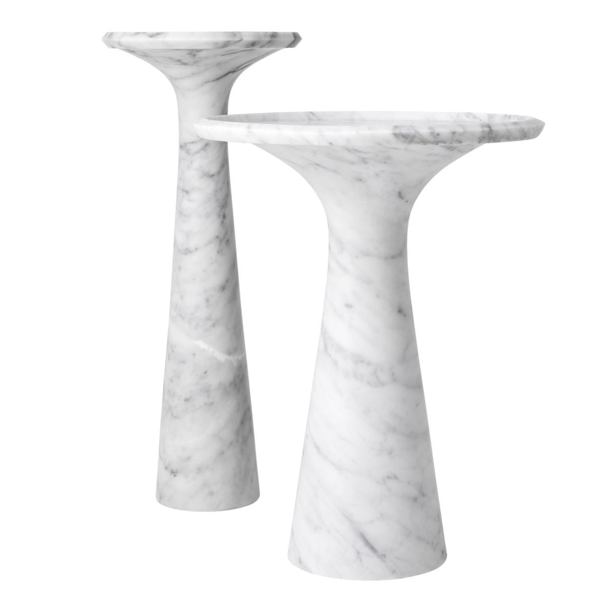 Eichholtz Pompano Side Table, Small, Gray  Marble, 23.62"H (113749 YV0J041UT0)