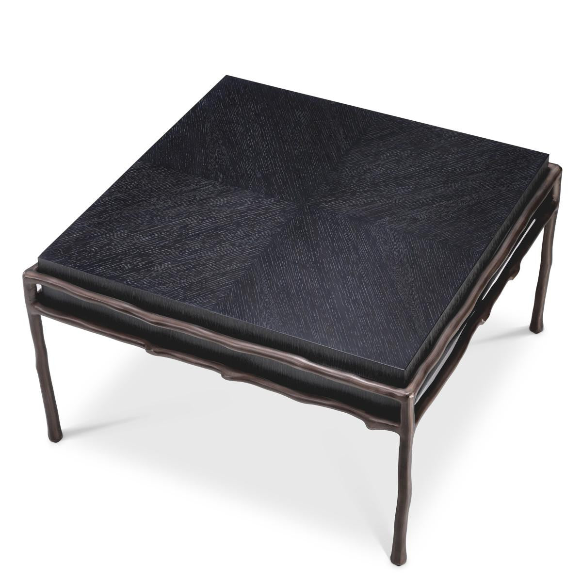 Eichholtz Premier Side Table, Charcoal Gray, Bronze, 15.16"H (114838 YV0J041UT2)