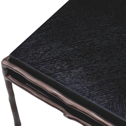 Eichholtz Premier Side Table, Charcoal Gray, Bronze, 15.16"H (114838 YV0J041UT2)