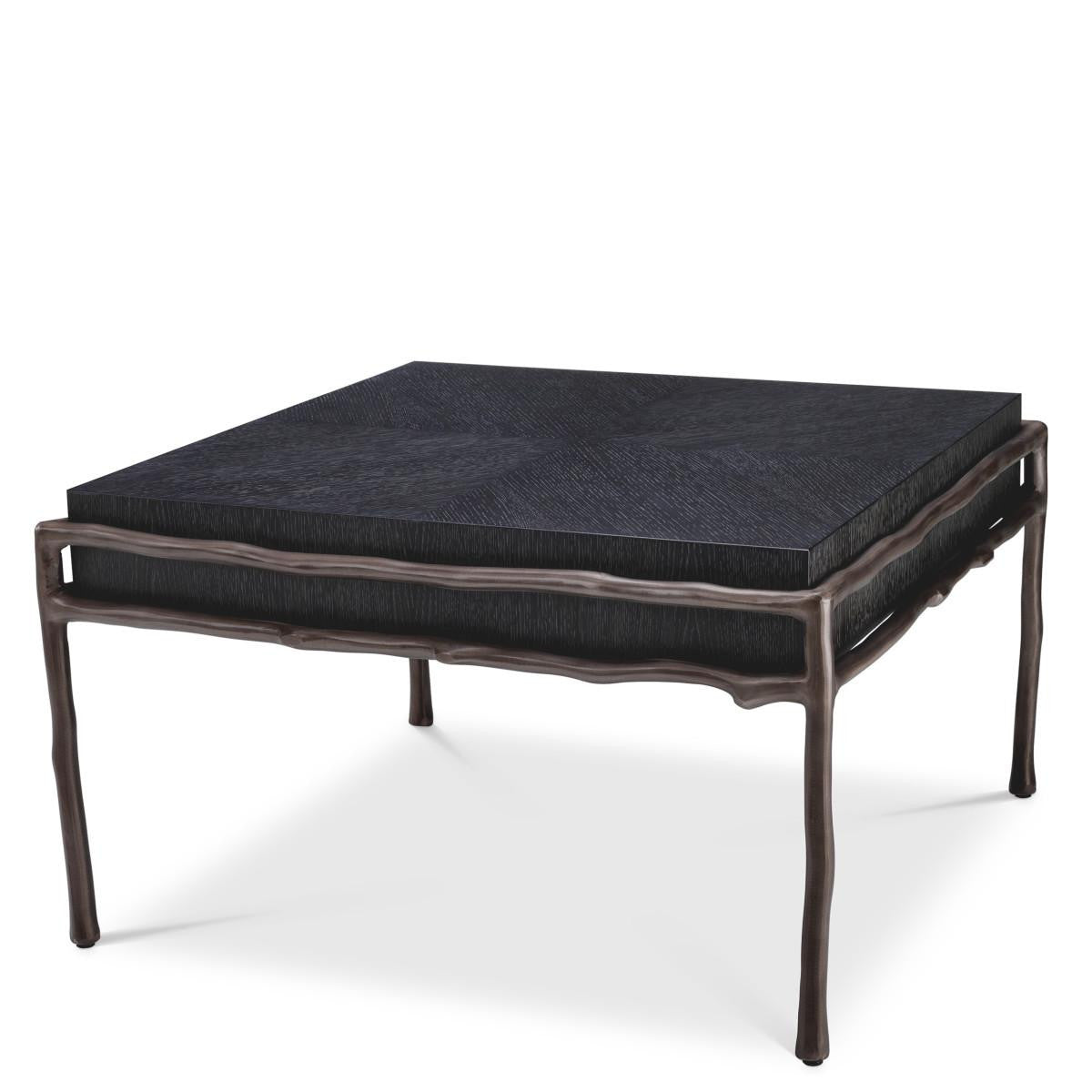 Eichholtz Premier Side Table, Charcoal Gray, Bronze, 15.16"H (114838 YV0J041UT2)
