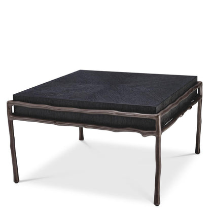 Eichholtz Premier Side Table, Charcoal Gray, Bronze, 15.16"H (114838 YV0J041UT2)