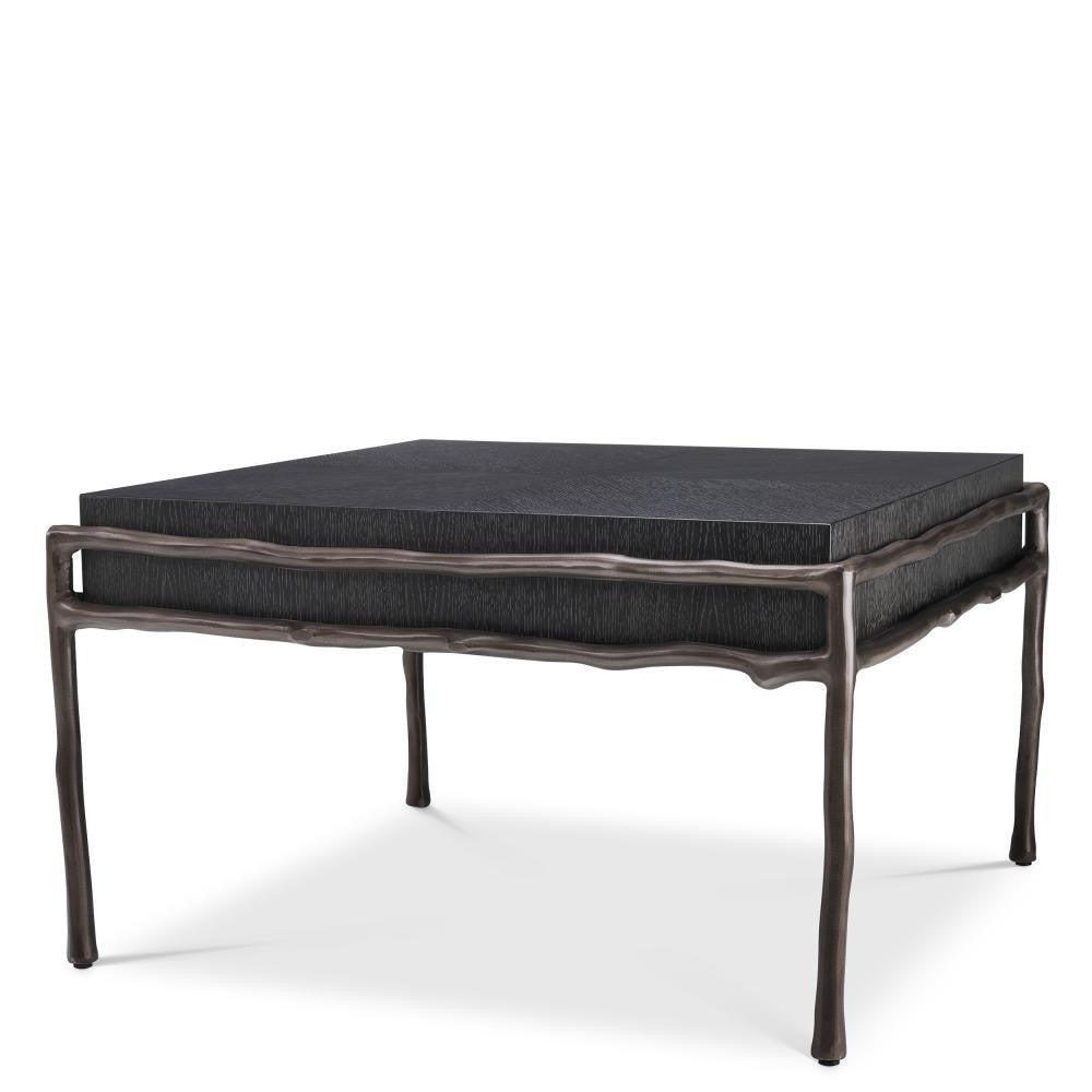 Eichholtz Premier Side Table, Charcoal Gray, Bronze, 15.16"H (114838 YV0J041UT2)