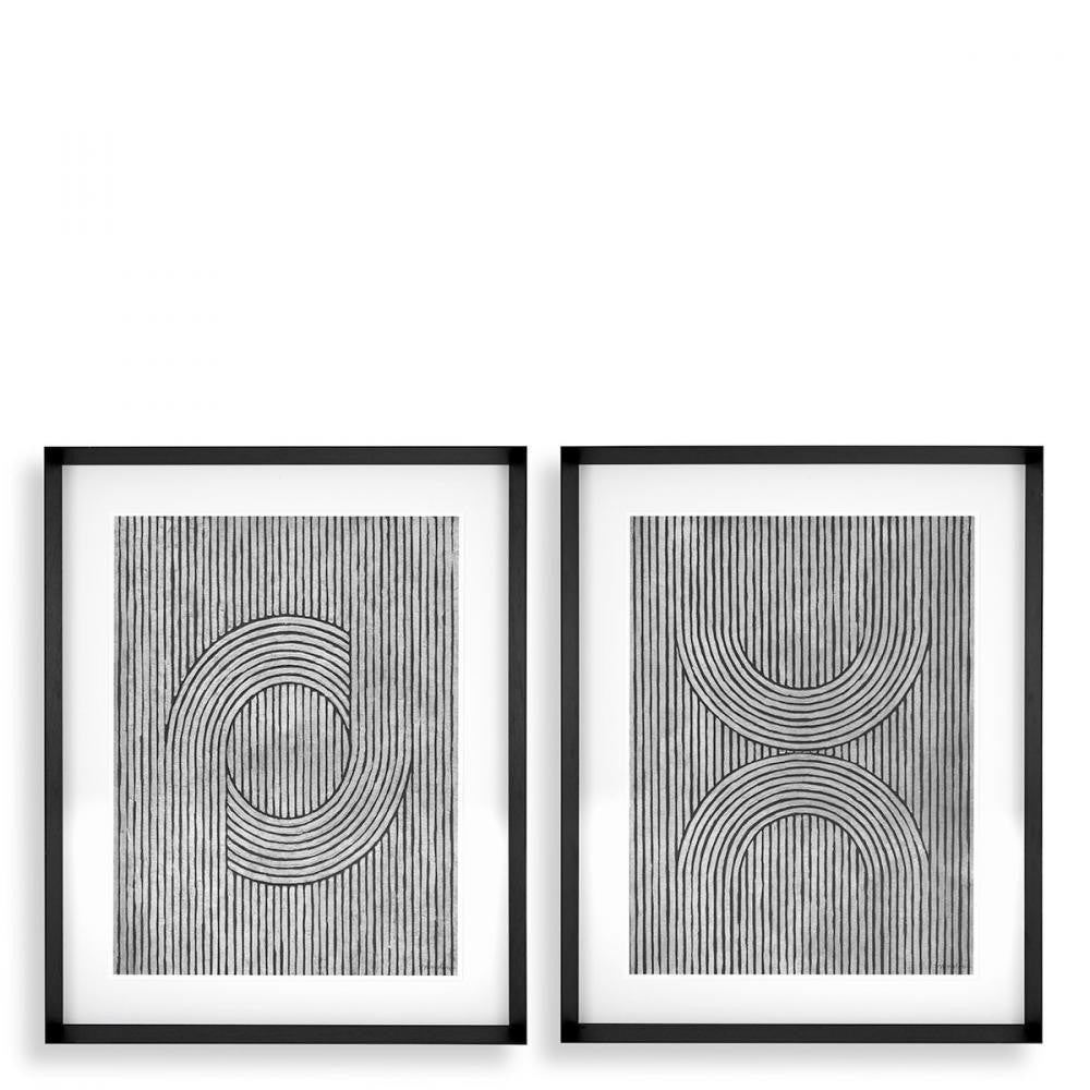 Eichholtz Print Cedar grooves set of 2, Eichholtz 116658 YV0J04519D
