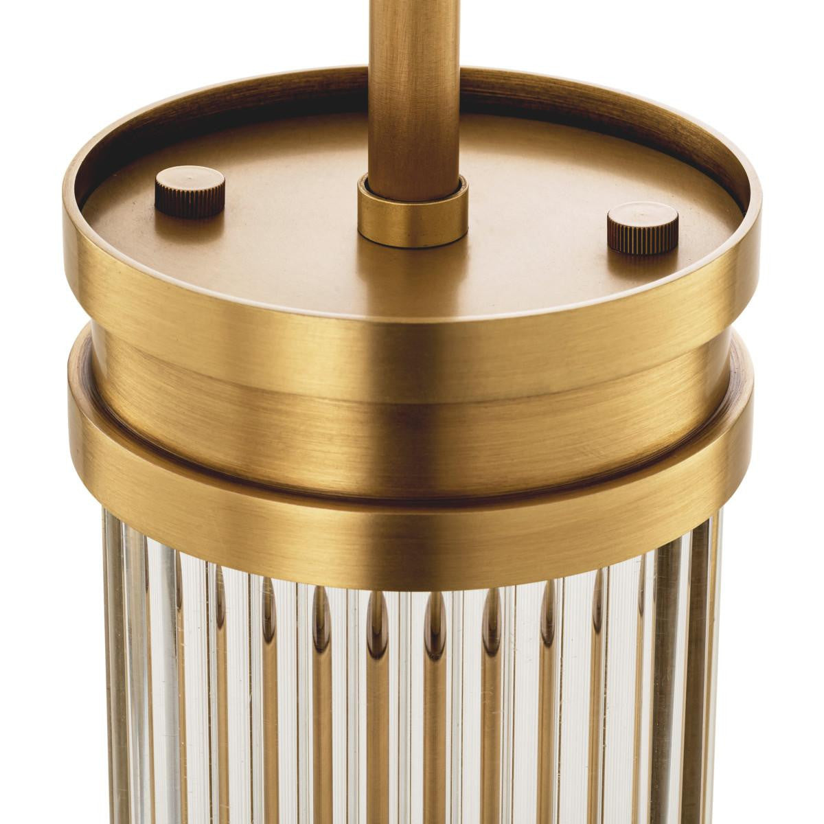 Eichholtz Rousseau Pendant, 1-Light, Small, Antique Brass, Clear Glass, 4.72"W (116588UL YV0J041RTE)
