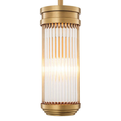 Eichholtz Rousseau Pendant, 1-Light, Small, Antique Brass, Clear Glass, 4.72"W (116588UL YV0J041RTE)