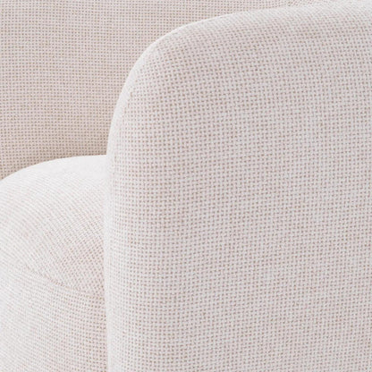 Eichholtz Roxy Swivel Chair, Lyssa Off-White Fabric, Brushed Brass Base, 36.61"W (A115348 YV0J041WMZ)