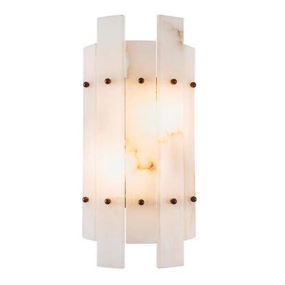 Eichholtz Ruby 2 Light Wall Sconce Antique Brass, Alabaster