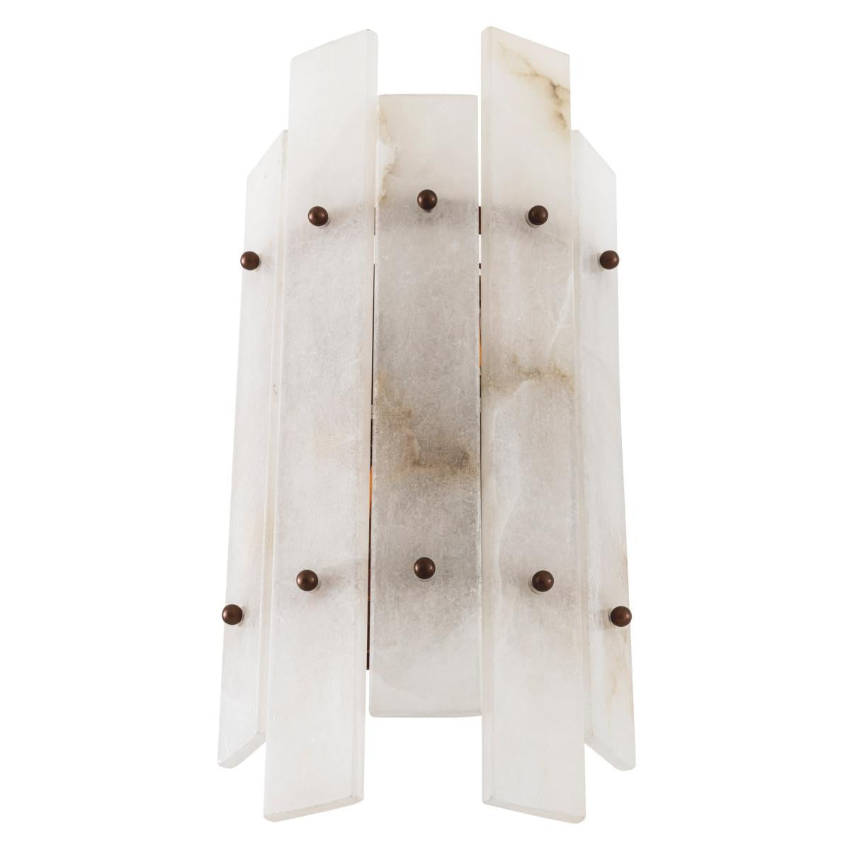 Eichholtz Ruby Wall Sconce, 2-Light, Antique Brass, Alabaster, 7.48"W (116690UL YV0J041YNU)