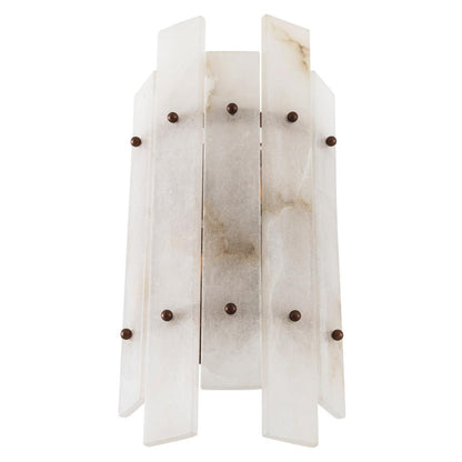 Eichholtz Ruby Wall Sconce, 2-Light, Antique Brass, Alabaster, 7.48"W (116690UL YV0J041YNU)