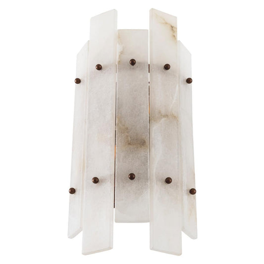 Eichholtz Ruby Wall Sconce, 2-Light, Antique Brass, Alabaster, 7.48"W (116690UL YV0J041YNU)