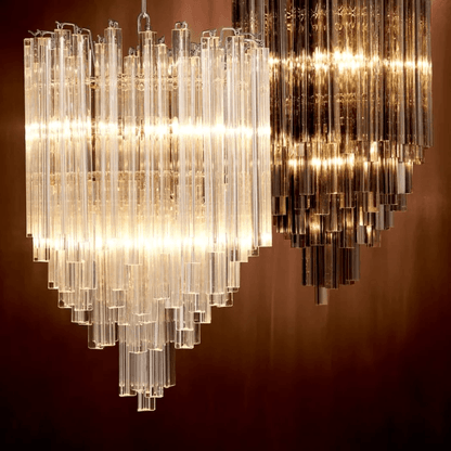 Eichholtz Salerno Chandelier, 4-Light, Antique Brass, Smoke Glass, 16.54"W (109532UL YV0J03YV0K)