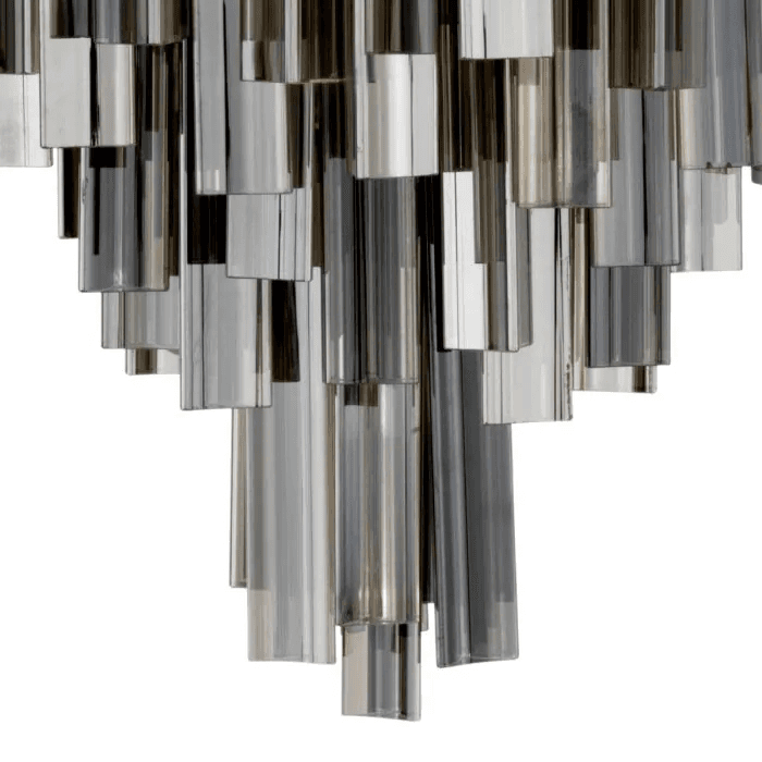 Eichholtz Salerno Chandelier, 4-Light, Antique Brass, Smoke Glass, 16.54"W (109532UL YV0J03YV0K)