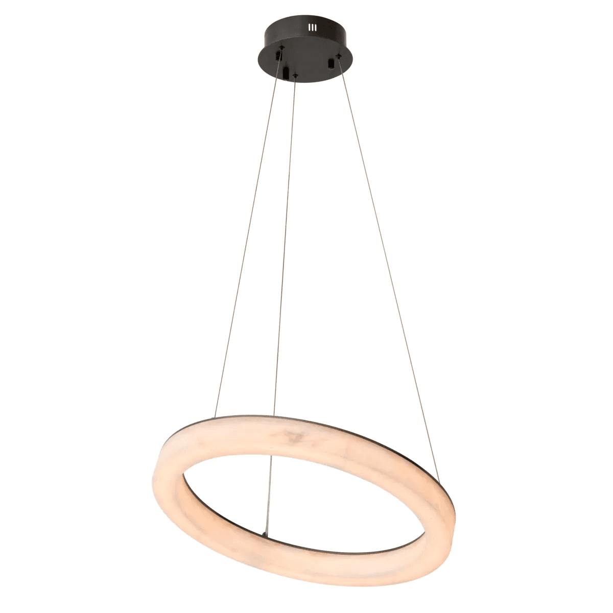 Eichholtz Sankt Chandelier, 1-Light, Small, LED Integrated, Alabaster, Bronze, 23.62"W (117049UL YV0J03YV0N)