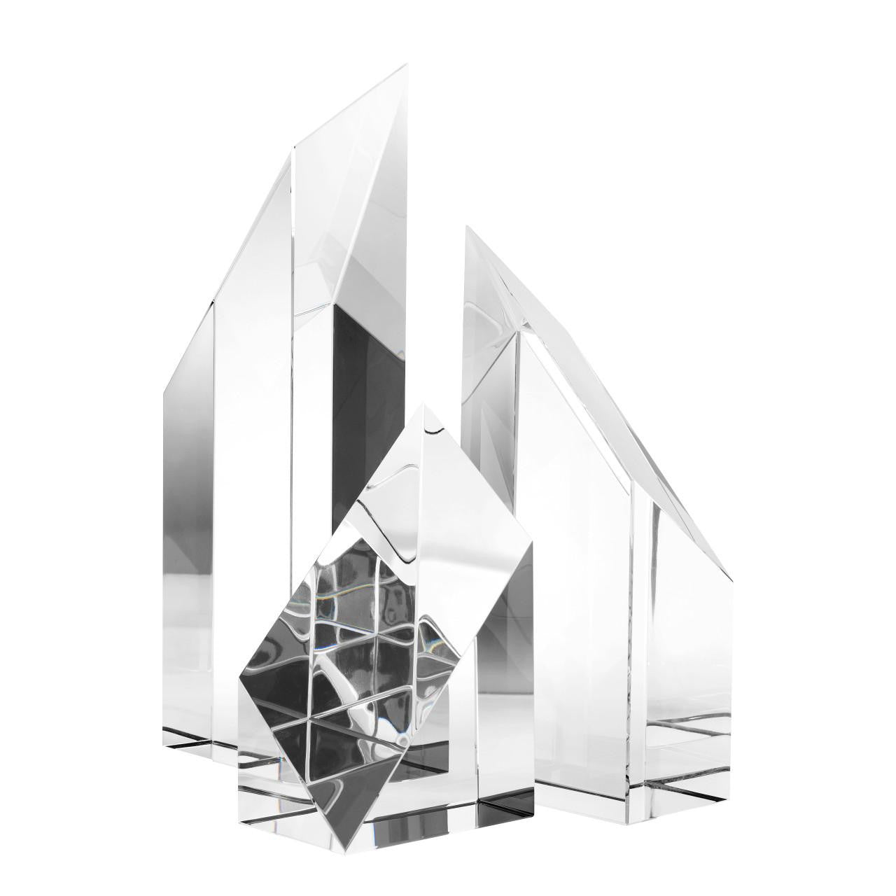 Eichholtz Scope Sculpture, Set of 3, Crystal glass, 4.72"W (112281 YV0J041QV4)