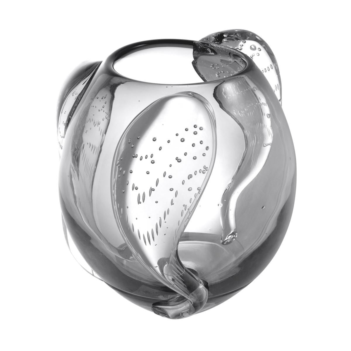 Eichholtz Sianluca Vase, Large, Gray Glass, 11.02"H (114690 YV0J041XPZ)