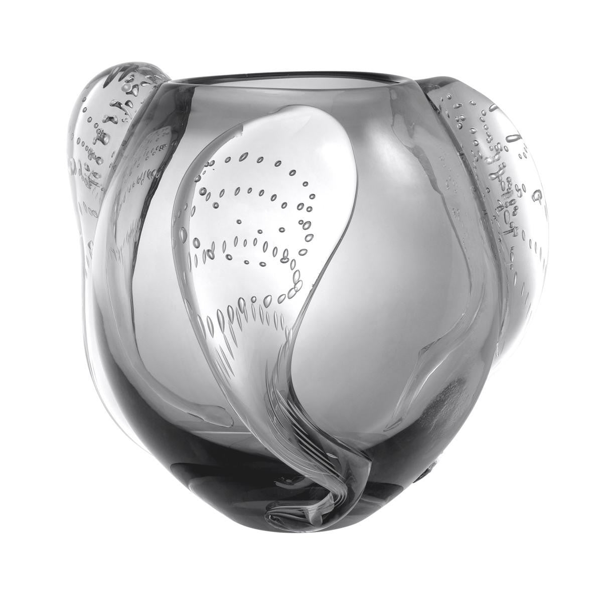 Eichholtz Sianluca Vase, Large, Gray Glass, 11.02"H (114690 YV0J041XPZ)