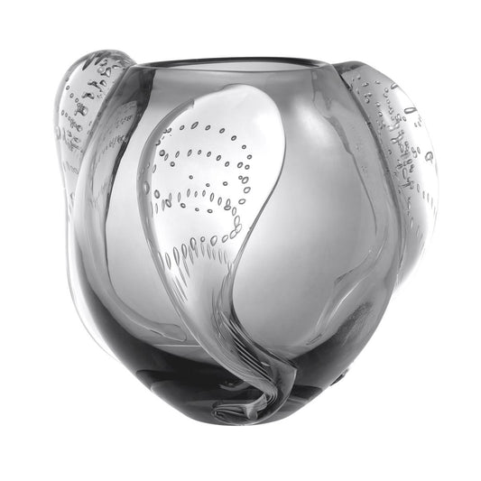 Eichholtz Sianluca Vase, Large, Gray Glass, 11.02"H (114690 YV0J041XPZ)