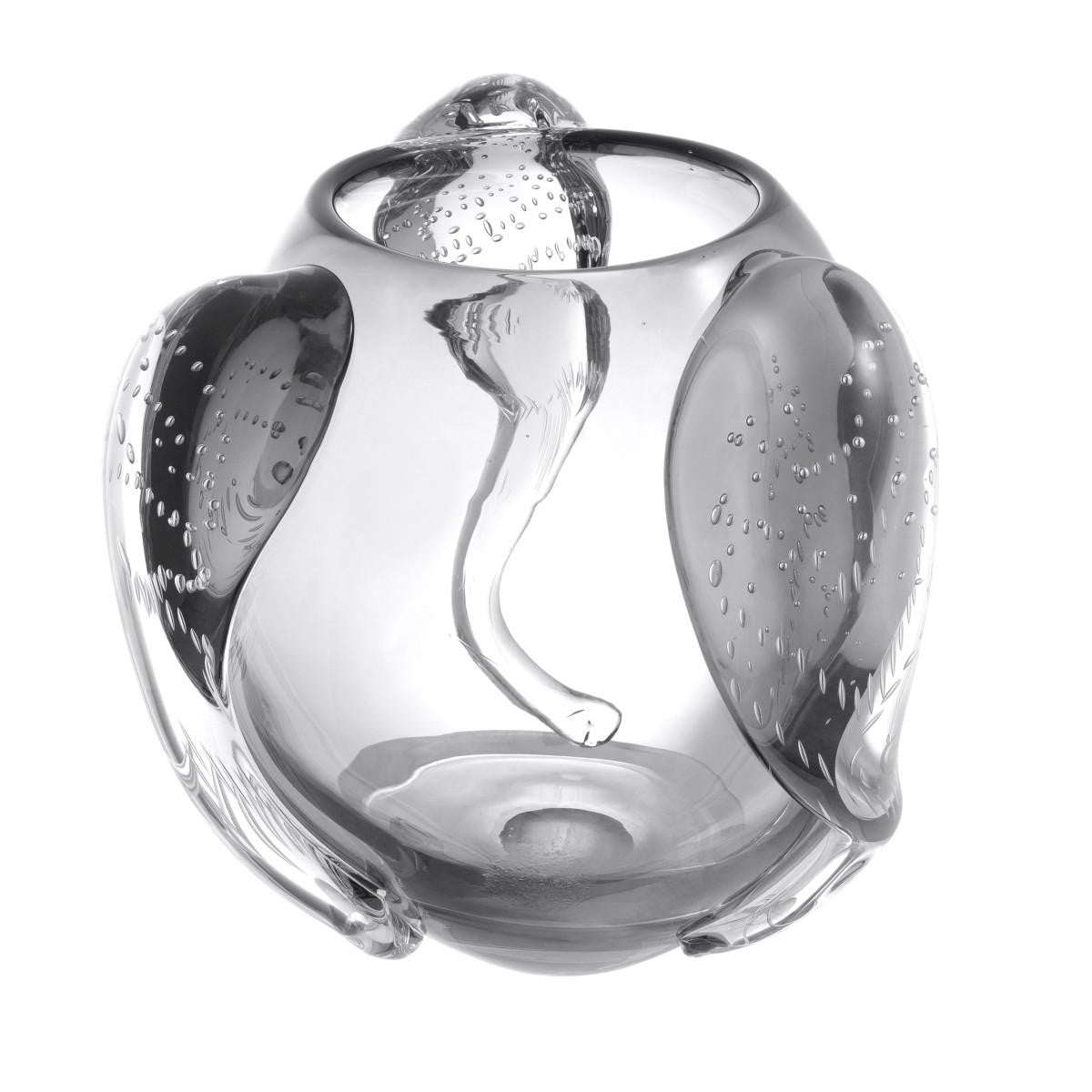 Eichholtz Sianluca Vase, Large, Gray Glass, 11.02"H (114690 YV0J041XPZ)