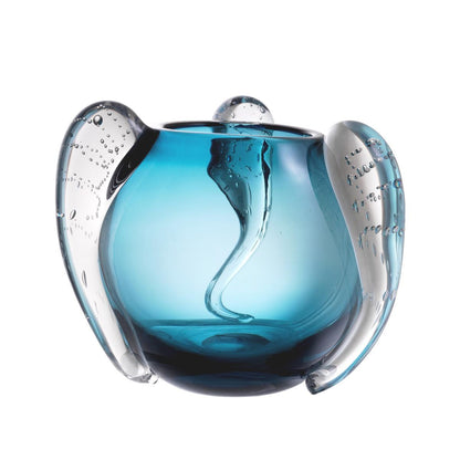 Eichholtz Sianluca Vase, Small, Blue Glass, 9.45"H (114693 YV0J041XQ0)