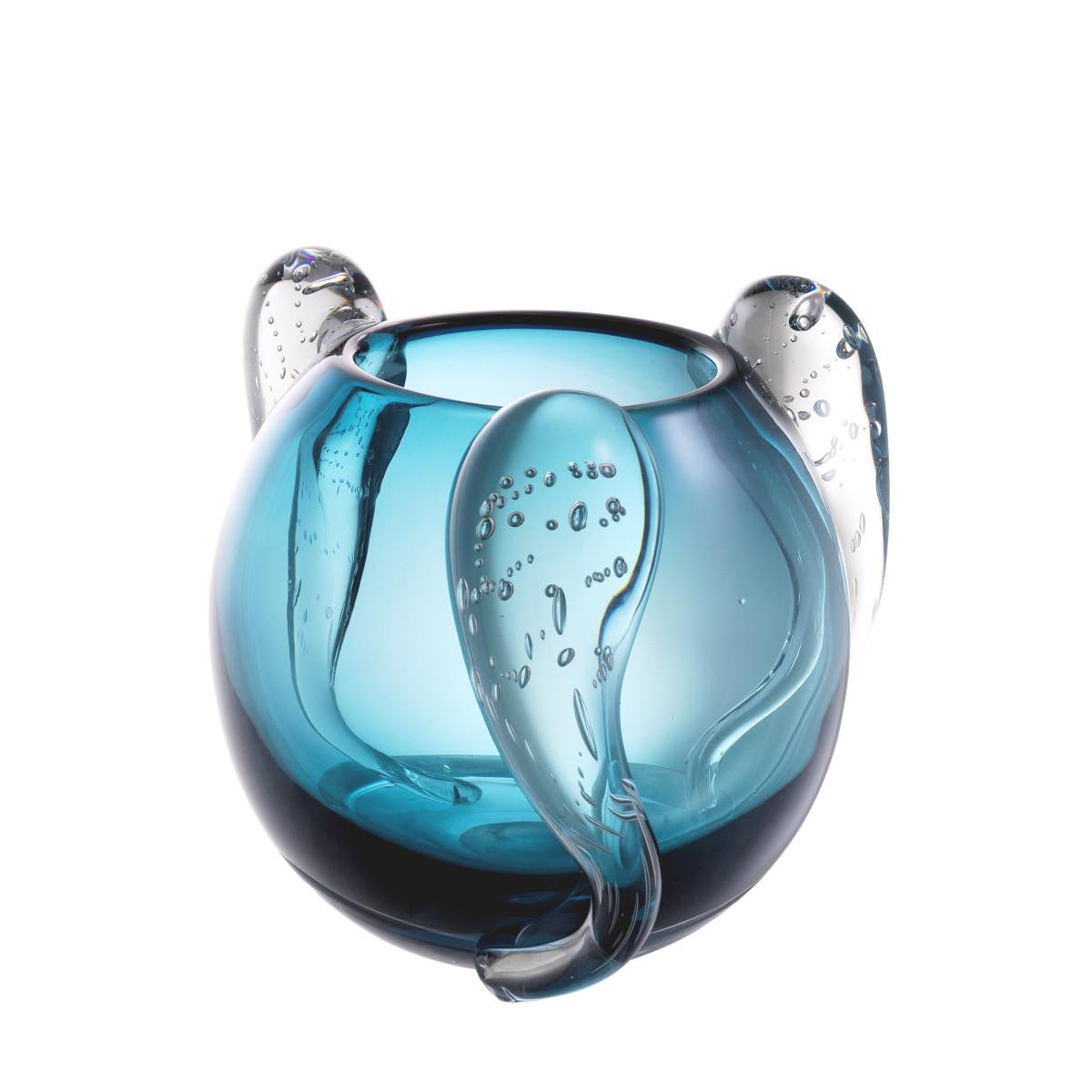 Eichholtz Sianluca Vase, Small, Blue Glass, 9.45"H (114693 YV0J041XQ0)