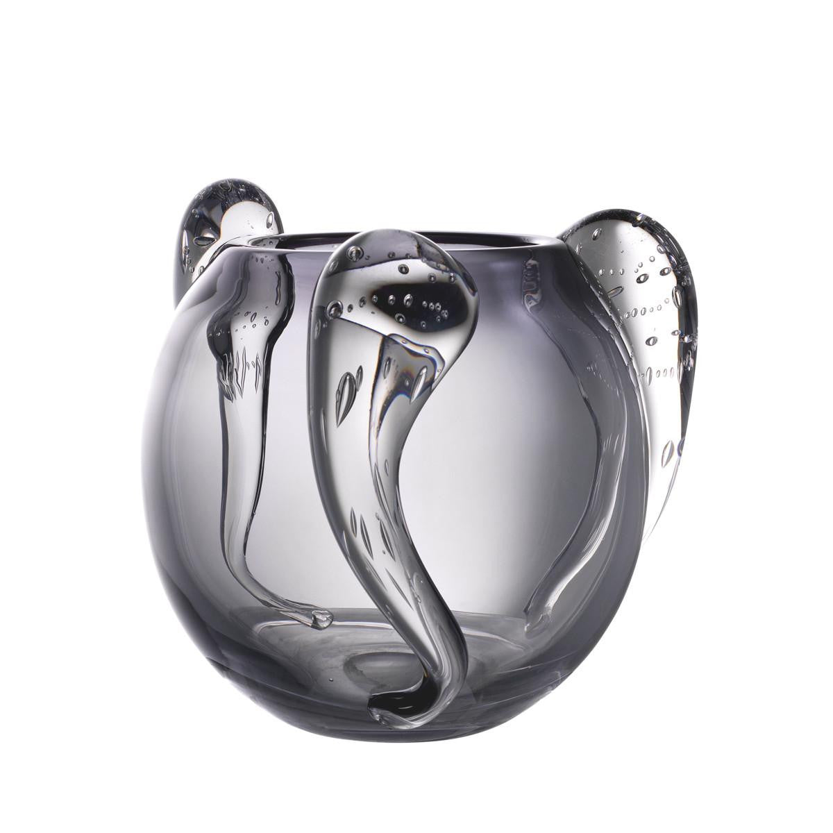 Eichholtz Sianluca Vase, Small, Gray Glass, 9.45"H (114691 YV0J041XQ1)
